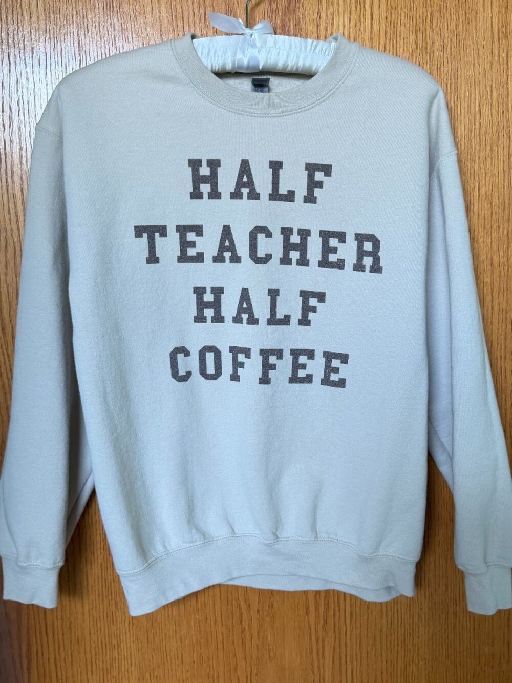 Half Teacher Half Coffee Sweatshirt | M